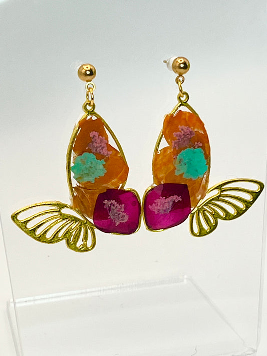 Decoupage Beauties Butterfly Earrings